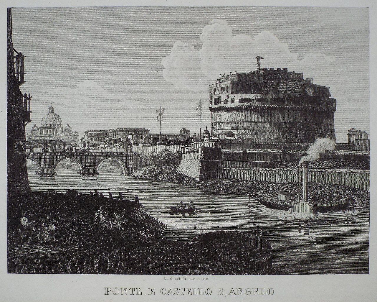 Print - Ponte e Castello S. Angelo - 